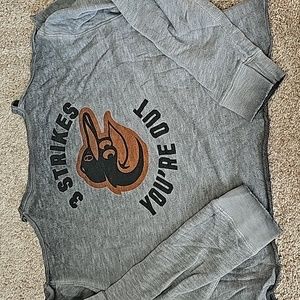 VS PINK OPEN SHOULDER SWEATSHIRT